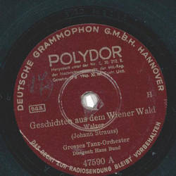 Hans Bund Großes Tanzorchester - Geschichten aus dem...