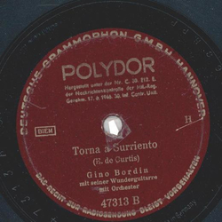 Gino Bordin mit kleinem Begleitorchester - Serenade / Torna a Surriento