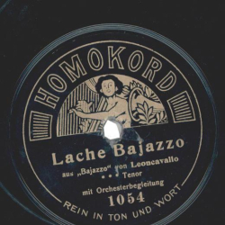 Tenor mit Orchesterbegleitung - Lache Bajazzo / Siciliana