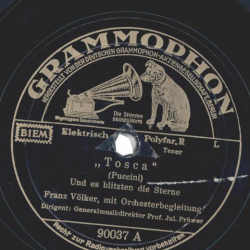 Franz Völker - Tosca ( und es blitztn die Sterne ) / Tosca ( Wie sich die Bilder gleichen )