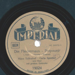 Hans Tolksdorf, Carla Spletter - Die Fledermaus Teil 1/ Teil 2