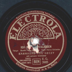 Barnabas von Geczy - Ich bin so verlassen / Ich tanze mit dir in den Himmel hinein