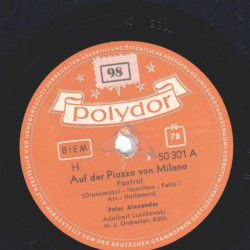 Peter Alexander - Auf der Piazza von Milano / Mamma-di-Mandolin