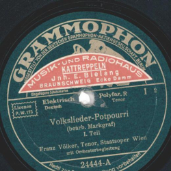 Franz Völker - Volkslieder-Potpourri, Teil I und II