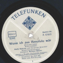 Bully Buhlan und Sunshine Quartett / RIAS-Tanzorchester, Dirigent: Werner Müller - Kiss Me Once (Wenn ich aus Honolulu wär) / Du bist die Rose vom Wörthersee
