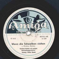 Gerhard Winkler Mit Großem Unterhaltungsorchester, Walter Hauck / Otto Kermbach Und Sein Orchester – Wenn Die Schwalben Ziehen / Jeder Einmal In Berlin