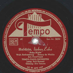 Tempo Tanz Orchester - Holdrio, liebes Echo / Bei mir zu...