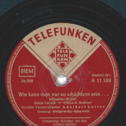 Golgowsky-Quartett - Wie kann man nur so schüchtern sein / Kinder ist das Leben schön 