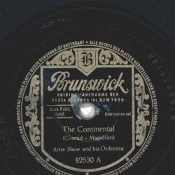 Artie Shaw - The Continental / Ill Remember April