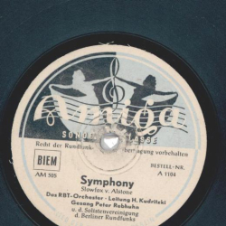 RBT-Orchester: H. Kudritzki - Symphony / Burlesker Swing