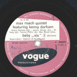 Max Roach Quintet Featuring Kenny Dorham – Baby „Sis" I. / II.