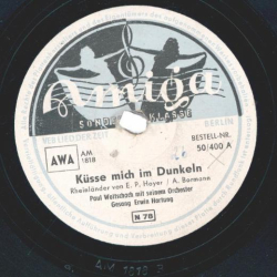 Erwin Hartung - Küsse mich im Dunkeln / Wir sind alle nicht mehr nüchtern