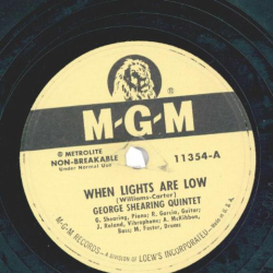 George Shearing Quintet - When Lights Are Low / Lullaby Of Birdland