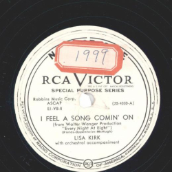 Lisa Kirk - I Feel A Song Comin On / Dont Blame Me