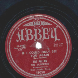Art Pallan & Dick Coleman - If I Could Only See You Again / The Nickelodeon Rag