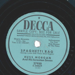 Russ Morgan And His Scranton Seven – Spaghetti Rag / The Tavern Song