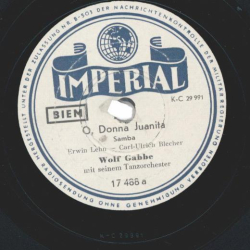 Wolf Gabbe Mit Seinem Tanzorchester* – O, Donna Juanita / Der Señor Aus Ecuador