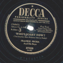 Frankie Froba And His Boys – Mistakes / Whos Sorry Now