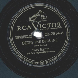 Tony Martin Wiith Earle Hagen And His Orchestra – Begin the Beguine / My Sin