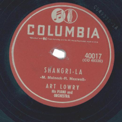 Art Lowry His Piano And Orchestra – Shangri-La / Pale Moon