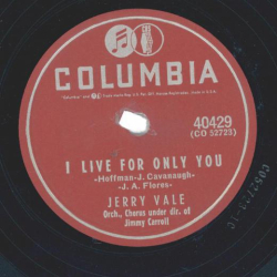 Jerry Vale – I Live For Only You / Hey, Punchinello