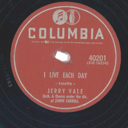 Jerry Vale – I Live Each Day / The Ghost In The Wine