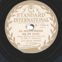 Max Helmut Wessels – Ein Viertelstundchen Mit Dir Allein / Endlich Wiederum In Wien