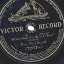 William H. Reitz / Mme. Kitty Berger – Stephanie Gavotte / Melody From "La Belle Helene"