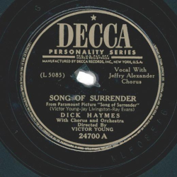Dick Haymes With Chorus And Orchestra Directed By Victor Young – Circus / Song Of Surrender