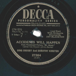 Bing Crosby And Dorothy Kirsten – Accidents Will Happen / Milady