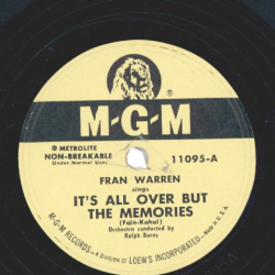 Fran Warren – Its All Over But The Memories / Never Before