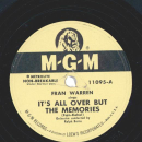 Fran Warren – Its All Over But The Memories / Never...