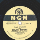 Fran Warren – Its All Over But The Memories / Never Before