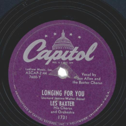 Les Baxter – Sarah Kelly From Plumb Nelly / Longing For You