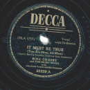 Bing Crosby With John Scott Trotter And His Orchestra...