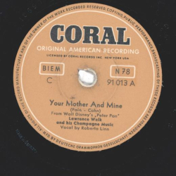 Roberta Linn, Lawrence Welk and his Champagne Music - Your mother and mine / Oh, happy Day