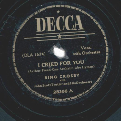 Bing Crosby – I Cried For You / My Melancholy Baby