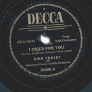 Bing Crosby – I Cried For You / My Melancholy Baby