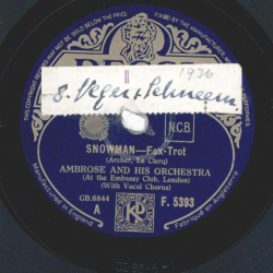 Ambrose - Snowman / My Kid´s A Crooner