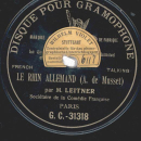 M. Leitner - Le Rhin Allemand / La Nuit DOctobre