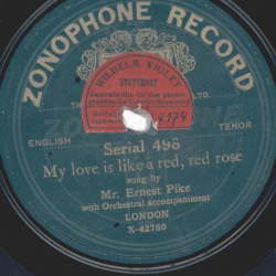 Mr. Ernest Pike - My love is like a red, red rose / Of a the airts the wind