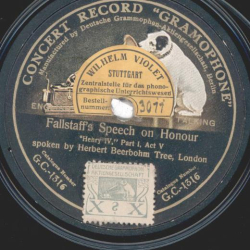 Herbert Beerbohm Tree - Fallstaffs Speech on Honour